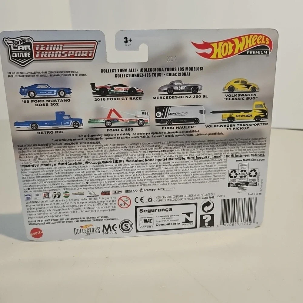 Hot Wheels Premium Car Culture Team Transport 2016 Ford GT Race & Ford C-800 #20